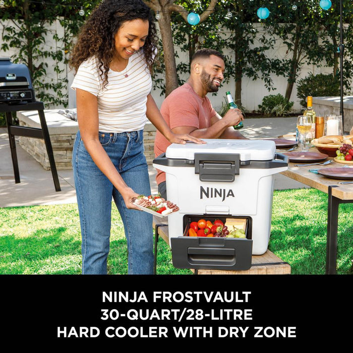 Ninja FB131UKWH FrostVault 30QT 28L Hard Cooler with Dry Zone Cloud White White