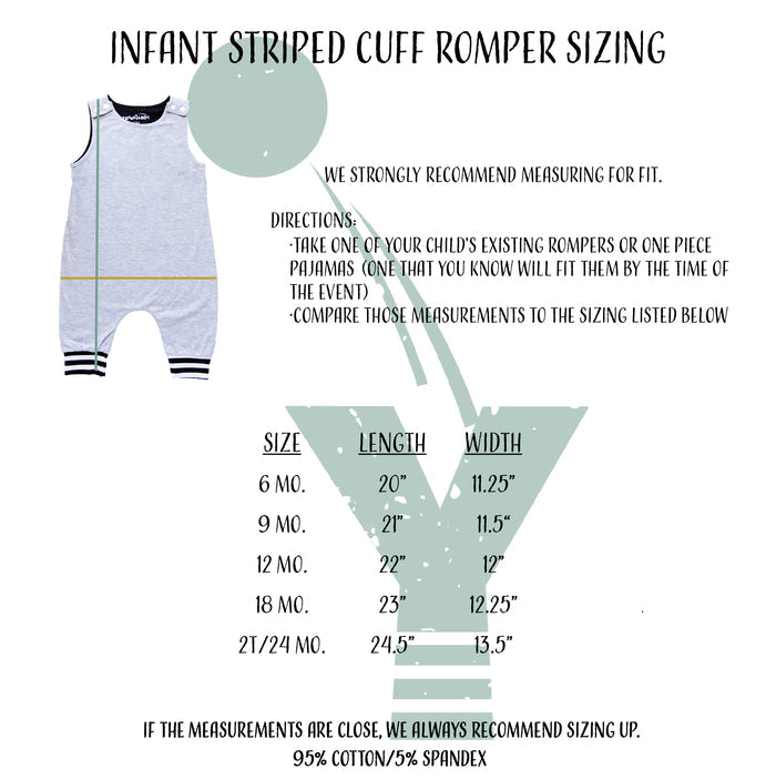 "Notorious One" Hip Hop First Birthday Personalized Romper with Striped Cuff
