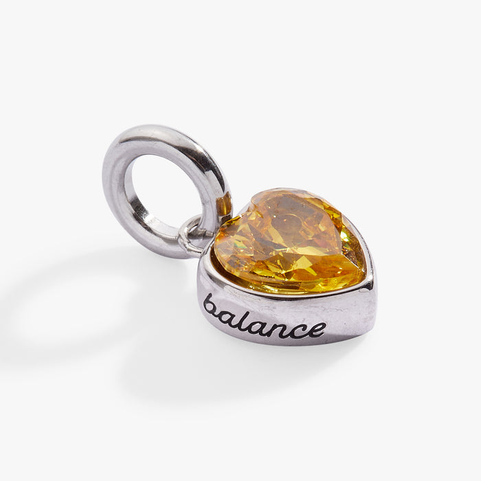 November 'Balance' Heart Birthstone Charm