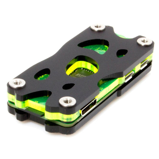 Nucleus Zero Raspberry Pi Zero Case - Black & Lazer Lime by C4 Labs - The Pi Hut