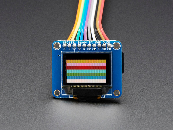 OLED Breakout Board - 16-bit Color 0.96" w/microSD holder by Adafruit - The Pi Hut