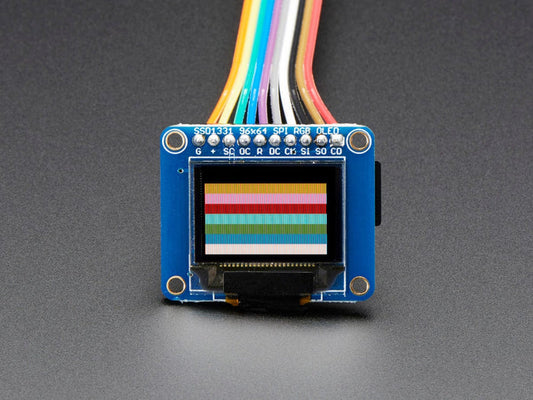 OLED Breakout Board - 16-bit Color 0.96" w/microSD holder by Adafruit - The Pi Hut