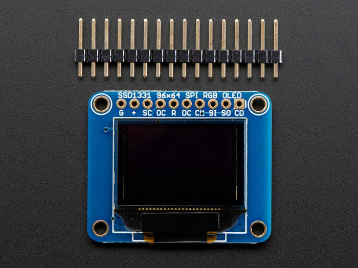 OLED Breakout Board - 16-bit Color 0.96" w/microSD holder by Adafruit - The Pi Hut