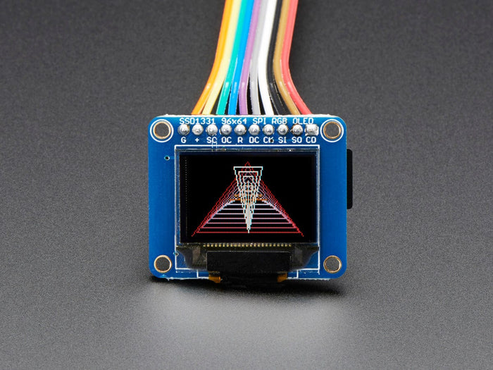 OLED Breakout Board - 16-bit Color 0.96" w/microSD holder by Adafruit - The Pi Hut
