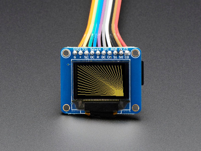 OLED Breakout Board - 16-bit Color 0.96" w/microSD holder by Adafruit - The Pi Hut