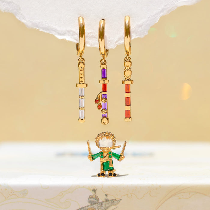 One Piece Three Sword Style Hoops