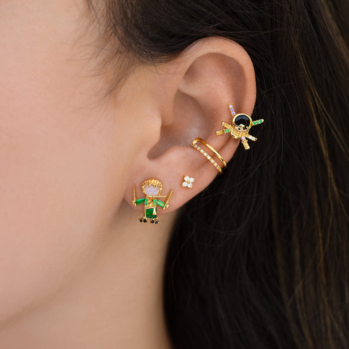One Piece Zoro & Sanji Earring Set