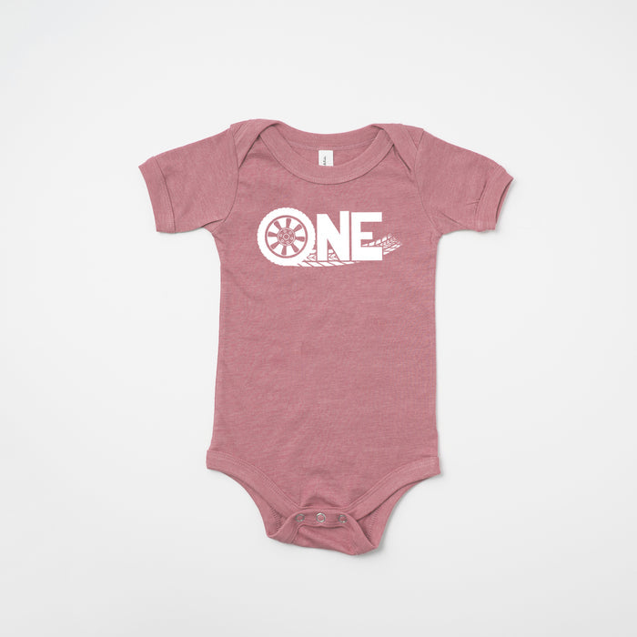 "One" Racecar Themed First Birthday T-shirt/Bodysuit