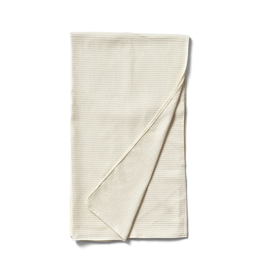 Native Organic Organic Cotton Waffle Weave Throw in Natural