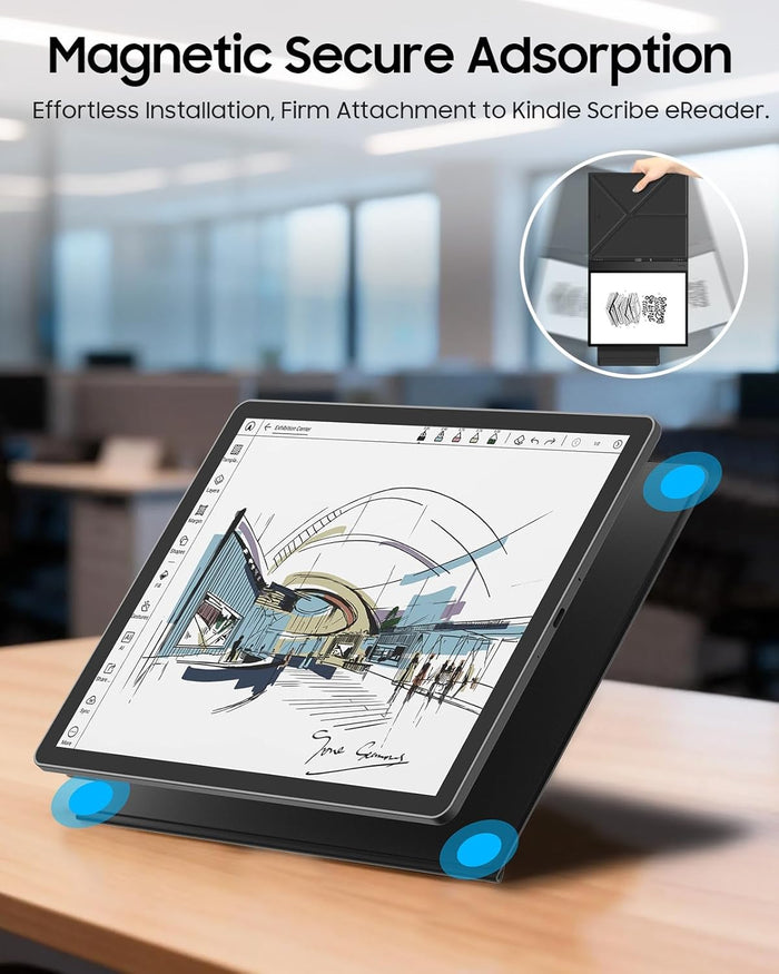 Origami Case for 11" Kindle Scribe 3rd Gen 2025, Detachable Magnetic Cover, Multi-Viewing Stand Angles | Fintie
