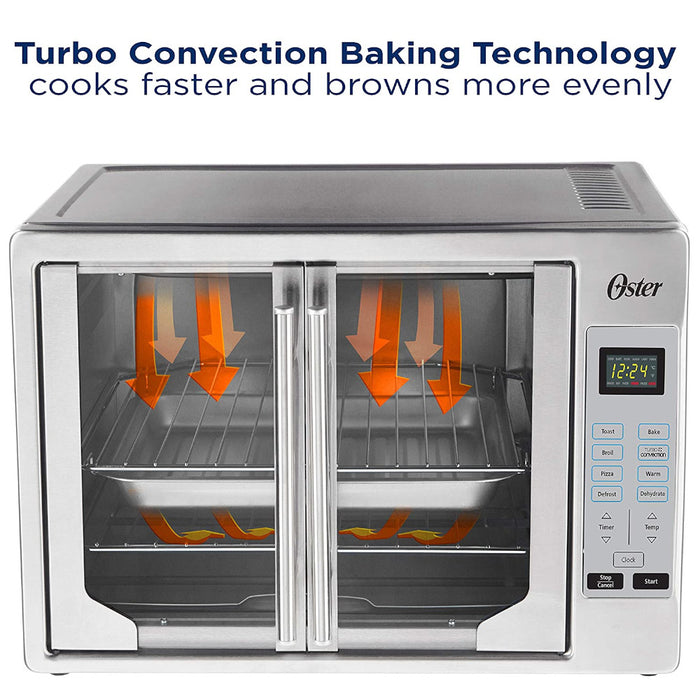 OSTER French Door Digital Toaster Oven - Refurbished with full manufacturer warranty - TSSTTVFDDGD