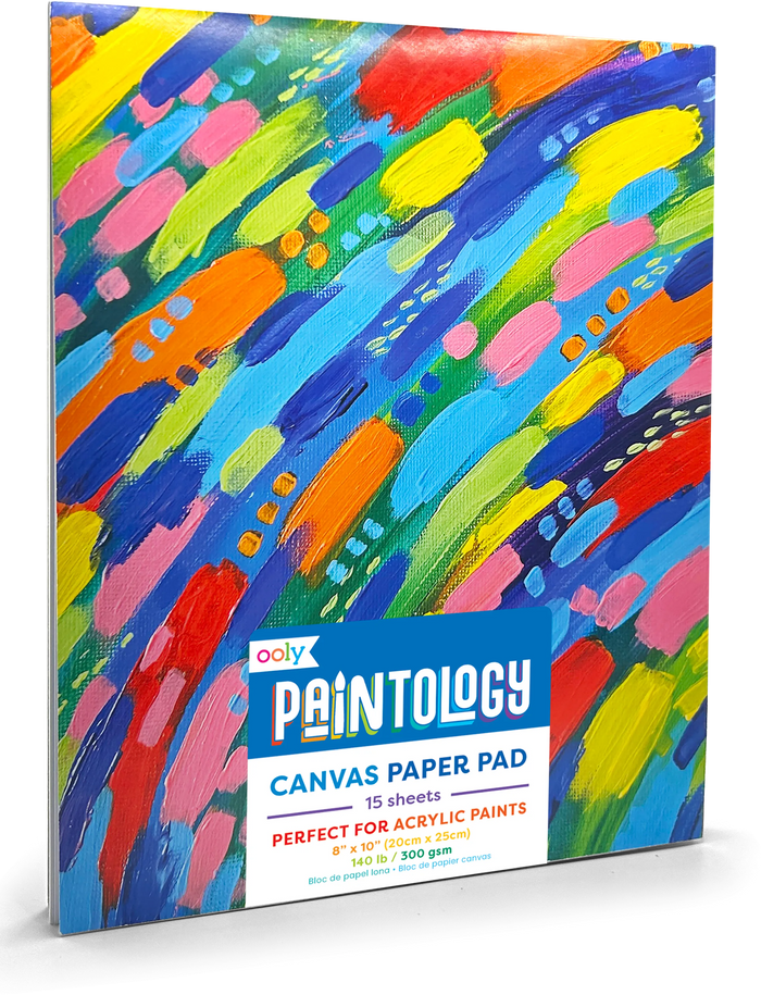 Quarter angle of Front of OOLY Paintology Canvas Paper Pad