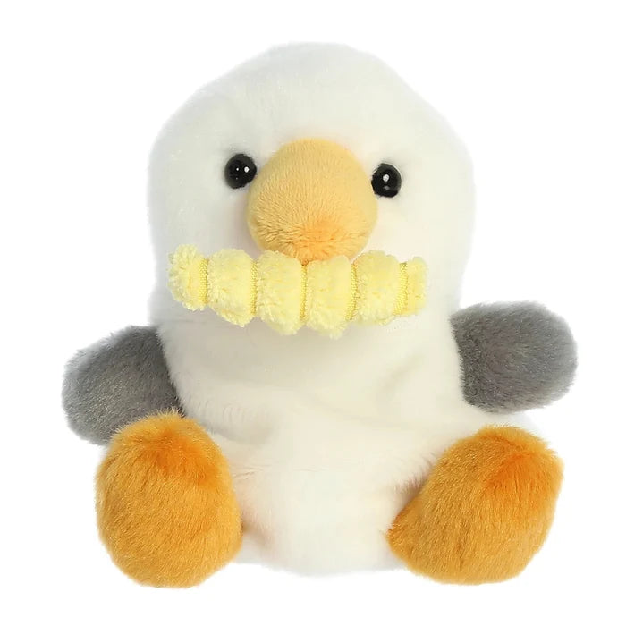 Palm Pals 5 Inch Buoy the Seagull with French Fry Plush Toy - Owl & Goose Gifts