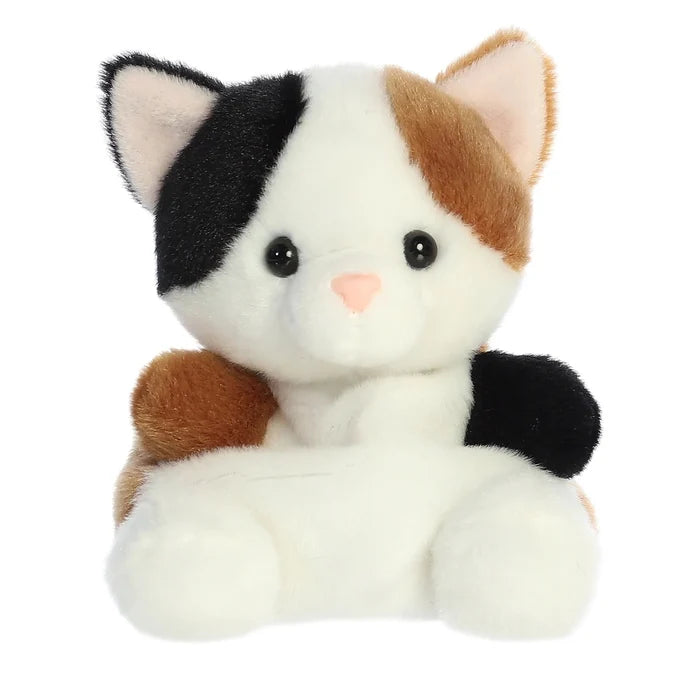 Palm Pals 5 Inch Peebs the Calico Cat Plush Toy - Owl & Goose Gifts