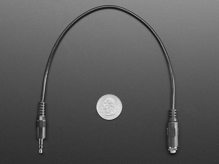 Panel Mount Stereo Audio Extension Cable - 1/8" / 3.5mm by The Pi Hut - The Pi Hut