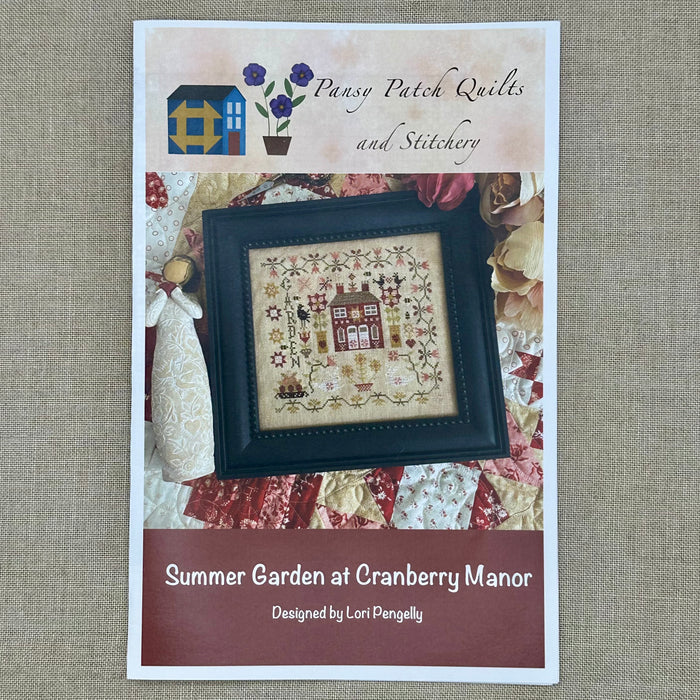 Pansy Patch Quilts and Stitchery - Summer Garden at Cranberry Manor - Cross Stitch Chart and/or Roxy Floss Co Threads
