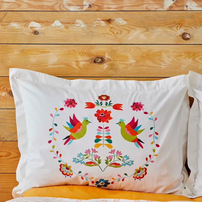 Parure de lit Karaca Home Parlin 100% coton, pour lit double, fuchsia
