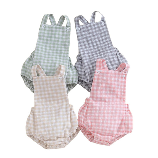 PAULINA Checkered Romper