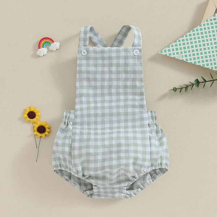 PAULINA Checkered Romper