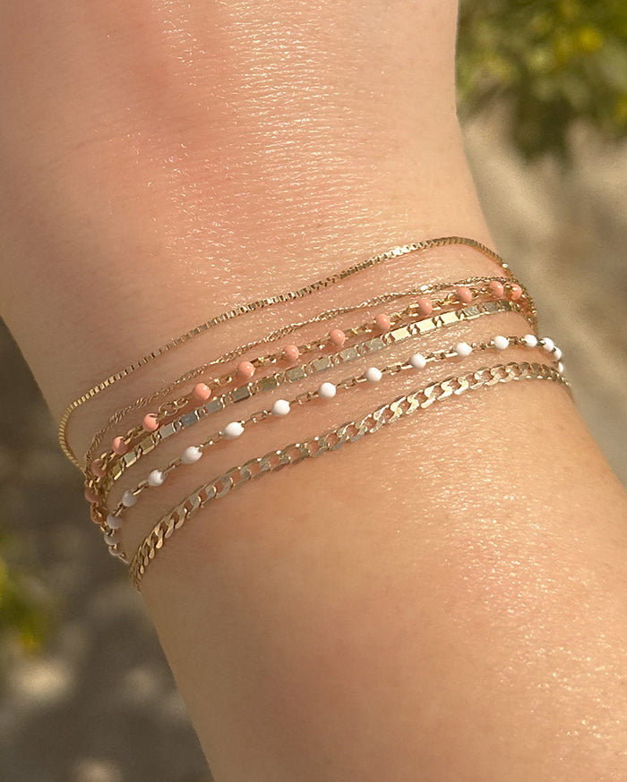 Peach Fuzz Candy Chain Bracelet