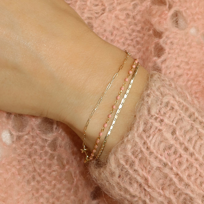 Peach Fuzz Candy Chain Bracelet