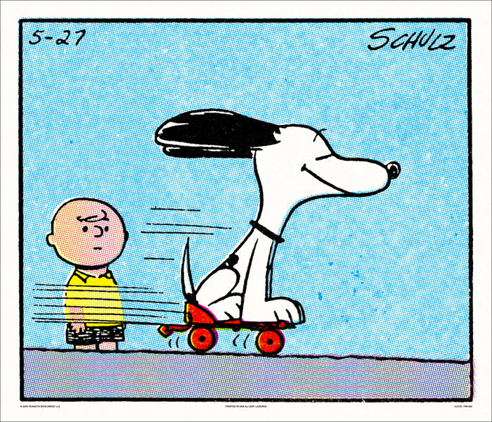 Peanuts Snoopy On Skate Poster