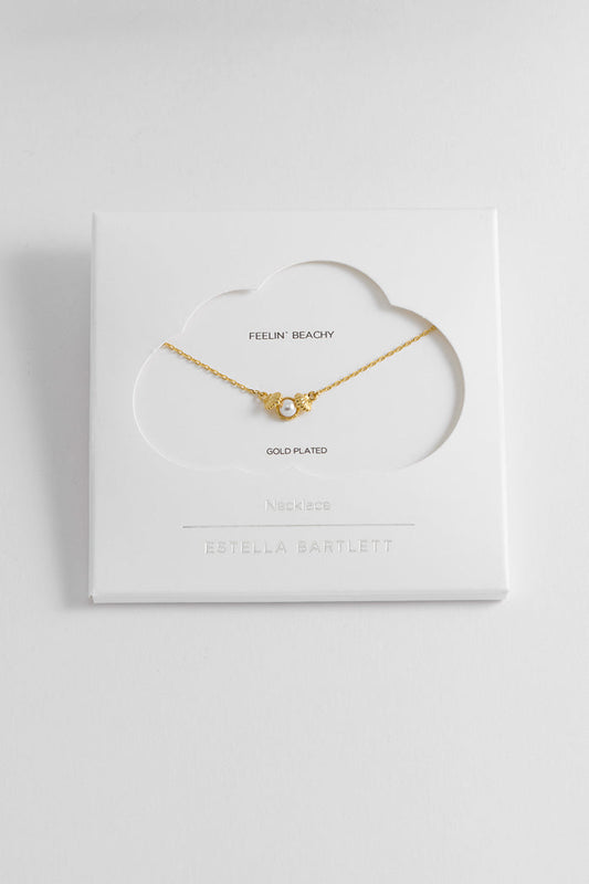 Pearl Scallop Pendant Necklace