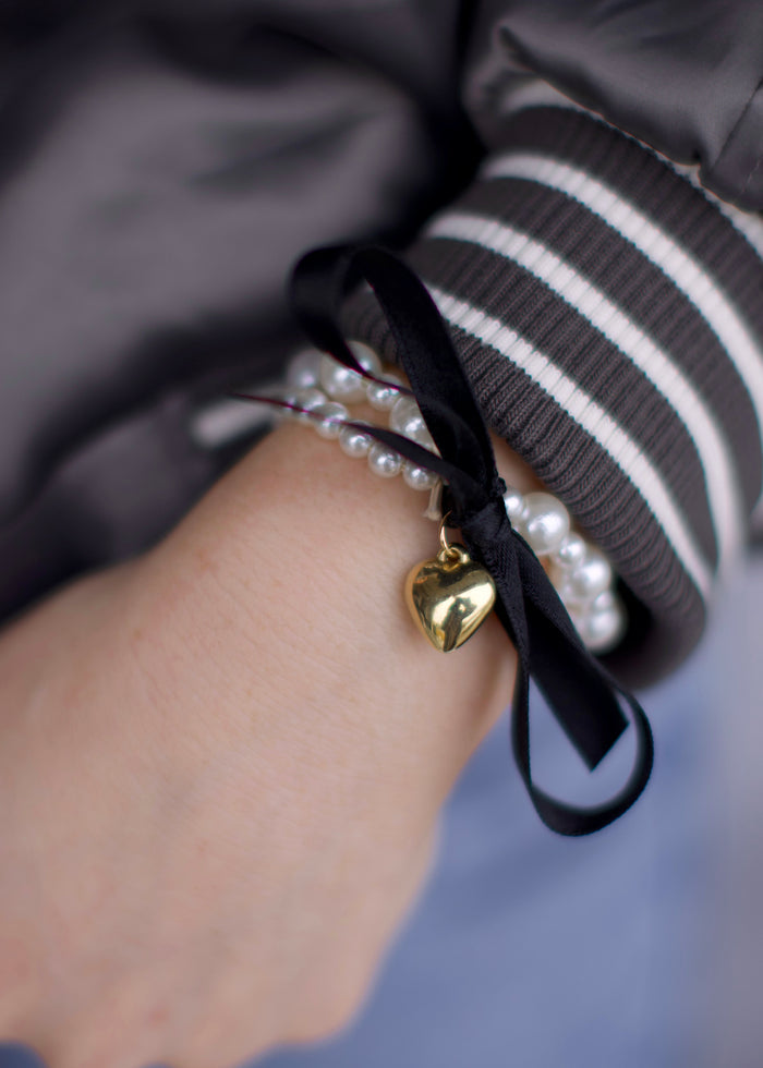pearls & ribbons bracelet / scrunchie