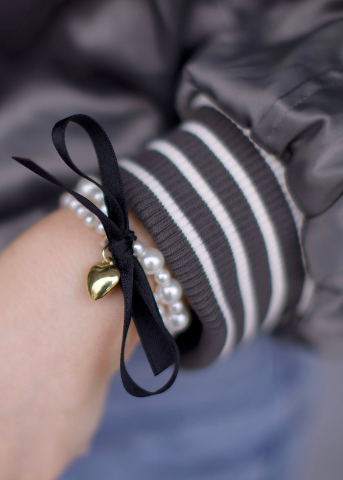 pearls & ribbons bracelet / scrunchie