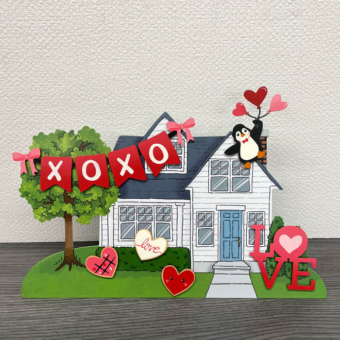 Penguin w/ Heart Balloons Magnet