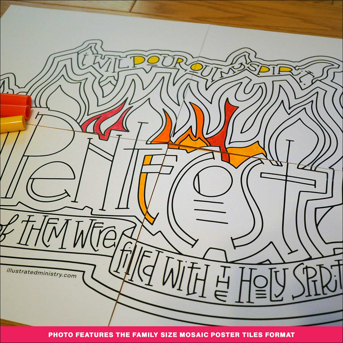 Pentecost Coloring Page & Poster