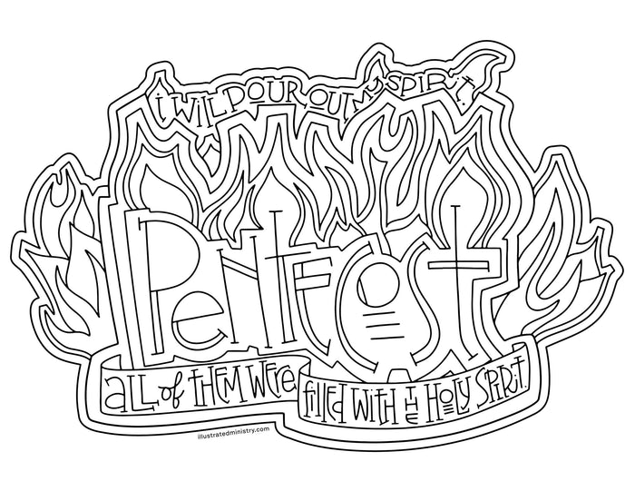 Pentecost Coloring Page & Poster