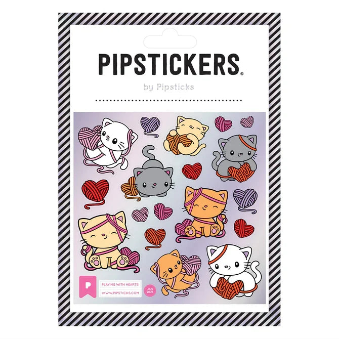 Pipsticks Playing With Hearts Sticker Sheet