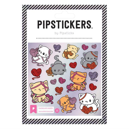 Pipsticks Playing With Hearts Sticker Sheet