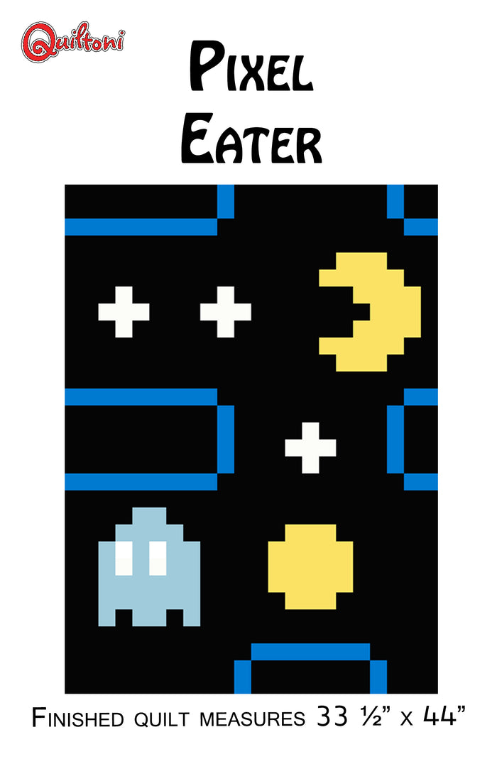 Pixel Eater Gaming Lap Quilt Pattern PDF