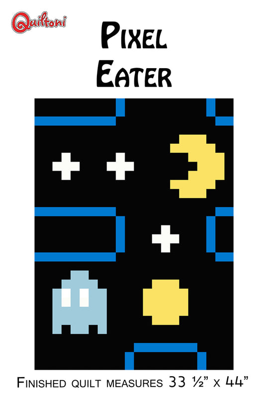 Pixel Eater Gaming Lap Quilt Pattern PDF