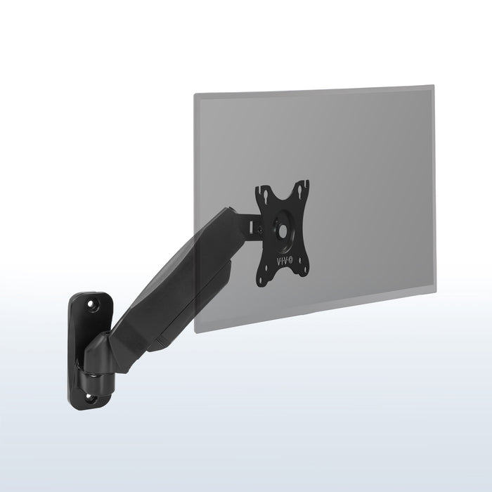 Gas Spring Full Articulating Arm Monitor Wall Mount for 17" to 27" Screens