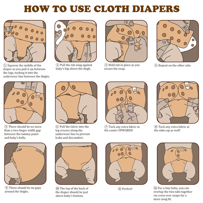 POCKET DIAPER 3.0 WITH INSERTS - 6 PACK(Little Camper)