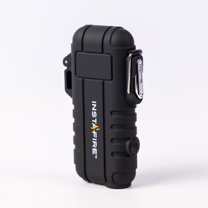 Pocket Plasma Lighter by InstaFire, compact and rugged design on white background