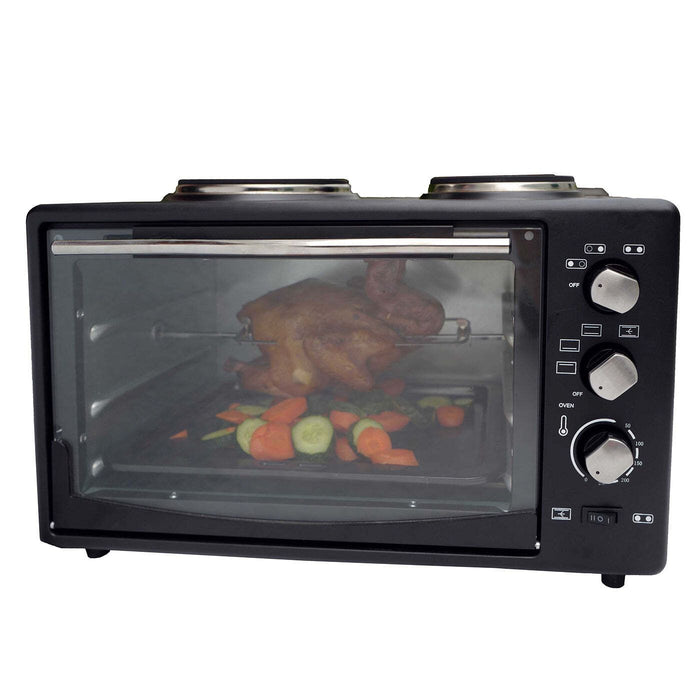 Portable Oven with Rotisserie Cooking, 34L Capacity, 1700W -Home Living Store - -