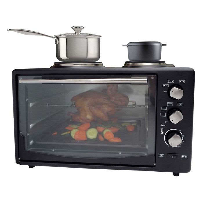 Portable Oven with Rotisserie Cooking, 34L Capacity, 1700W -Home Living Store - -