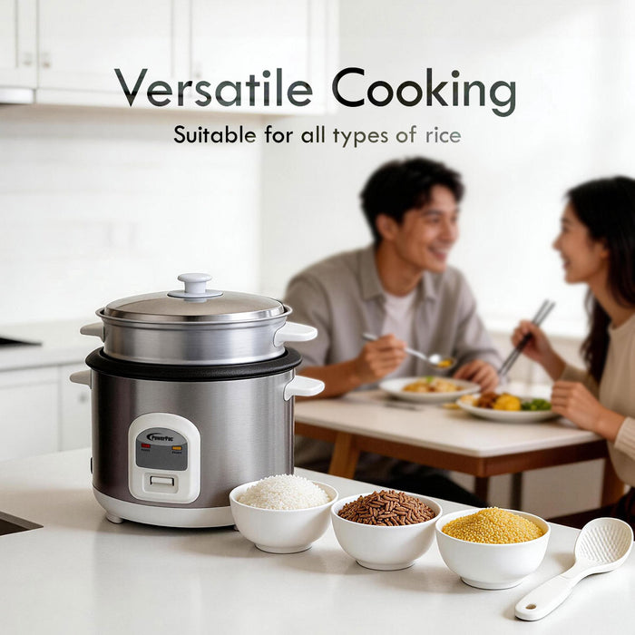 PowerPac 0.6L Rice Cooker with Steamer (PPRC62)