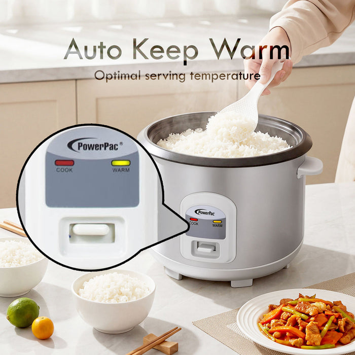 PowerPac 0.6L Rice Cooker with Steamer (PPRC62)