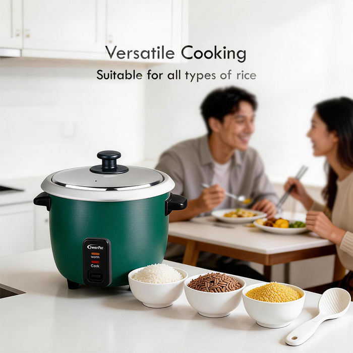 PowerPac 1.5L Rice Cooker with Aluminium Inner Pot (PPRC6) Green