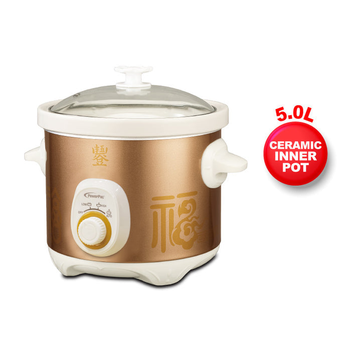 PowerPac 5L Slow Cooker with Ceramic Pot (PPSC50)