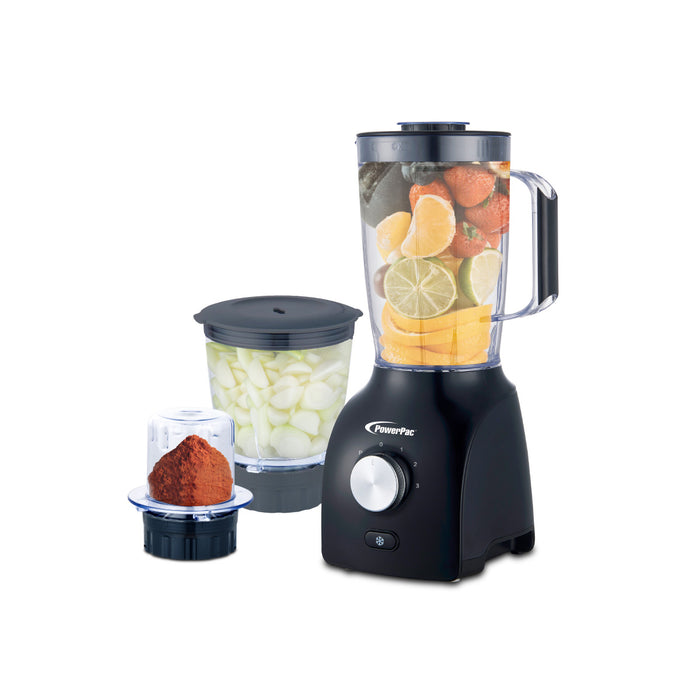 PowerPac High Power Blender, 3 IN 1 Multi-functional Blender with Dry Mill, Mincer Filter (PPBL200A)