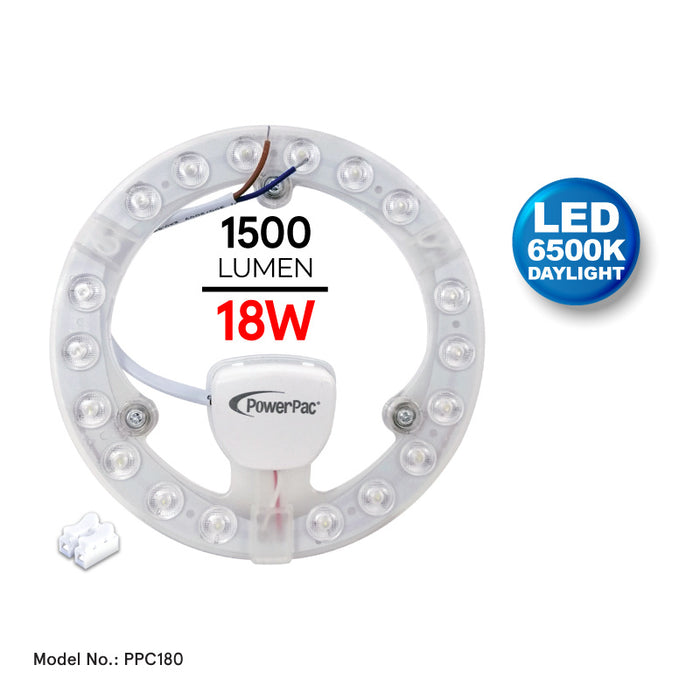 PowerPac LED Ceiling Lamp, Ceiling Light, Round Light 18 Watts Day light (PPC180)