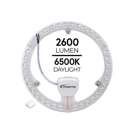 PowerPac LED Ceiling Lamp, Round Light, Circular Tube 36 Watts Daylight (PPC360)