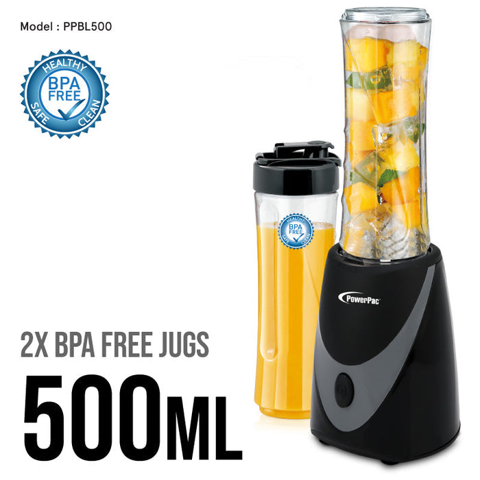 PowerPac Personal Juice Blender with 2X BPA Free Jugs (PPBL500)