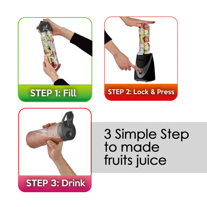PowerPac Personal Juice Blender with 2X BPA Free Jugs (PPBL500)